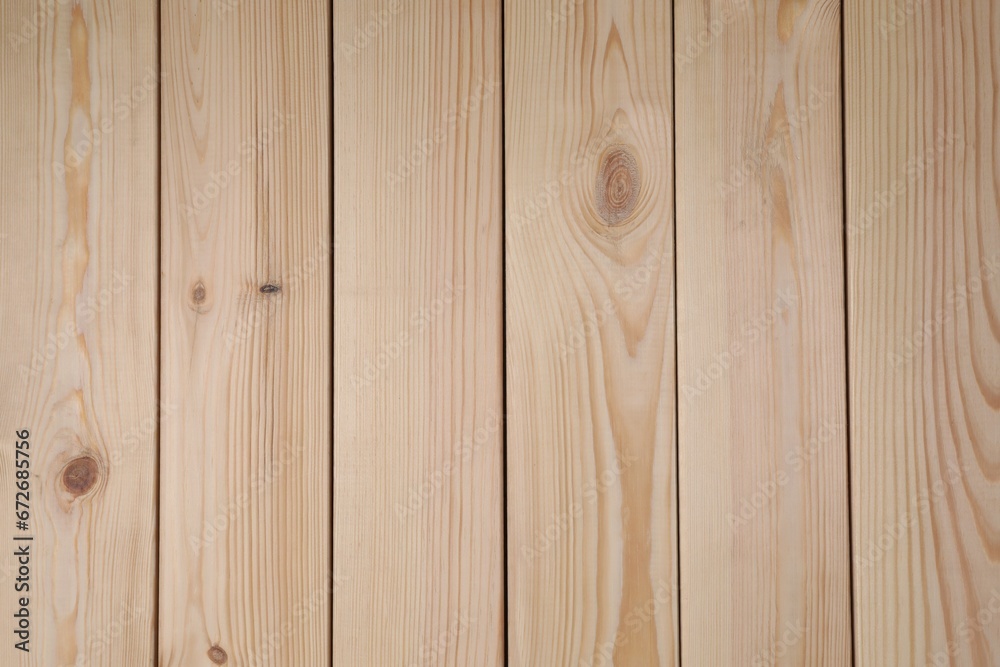 Fototapeta premium Texture of wooden surface as background, top view