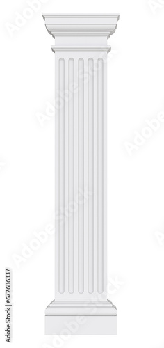 Marble antique columns and pillars of roman and greek architecture elements. Png transparency 