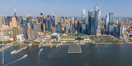 Fototapeta Naklejka Na Ścianę i Meble -  Aerial view of Hudson Yards and Midtown East, Manhattan, New York, USA