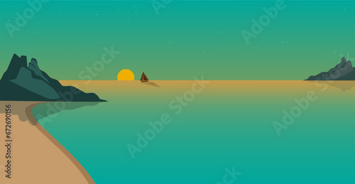 tropical island in the sea