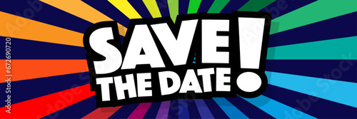 Save the date on rays background