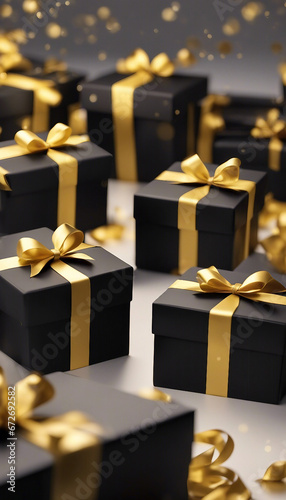 Colorful gift boxes Black Friday sale