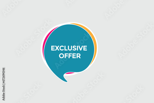  new exclusive offer website, click button, level, sign, speech, bubble banner, 