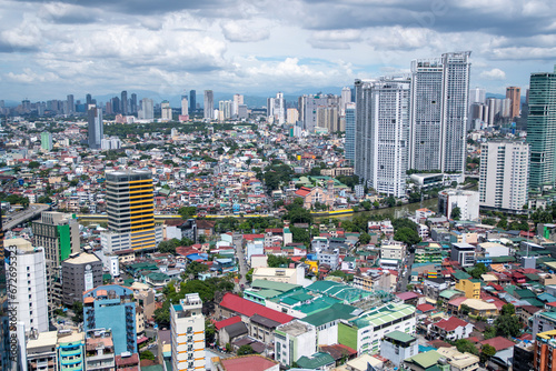 Aerial of Mandaluyong area in Manila.