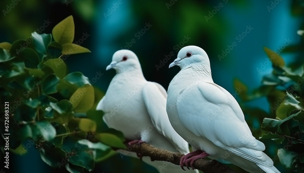 Tranquil scene with animals in the wild, symbolizing love and freedom generated by AI Tranquil scene with animals in the wild, symbolizing love and freedom generated by AI