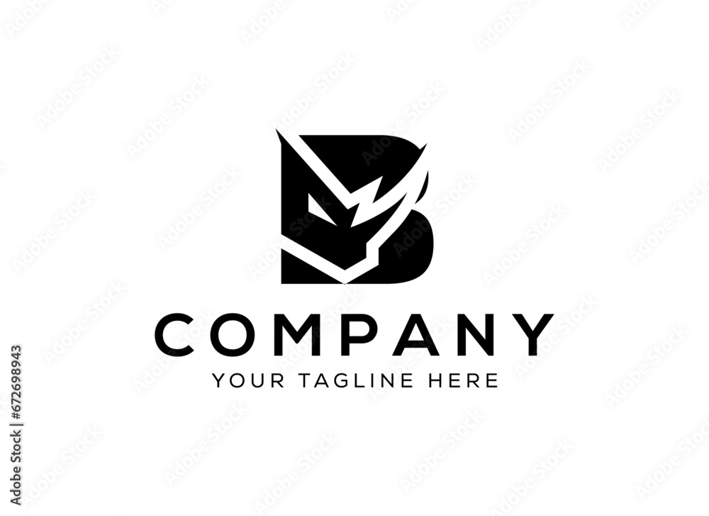 Black Rhino Letters B Logo Design Black Rhino Letters B Logo Design