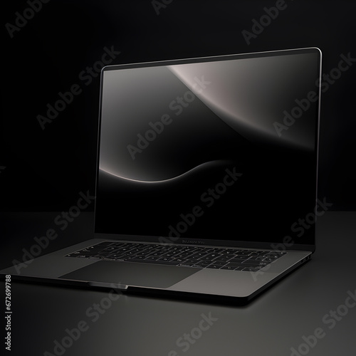 Aesthetic closed MacBook, minimalist, like a mockup set, product photography.