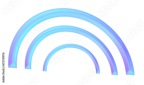 curve rainbow hologram y2k