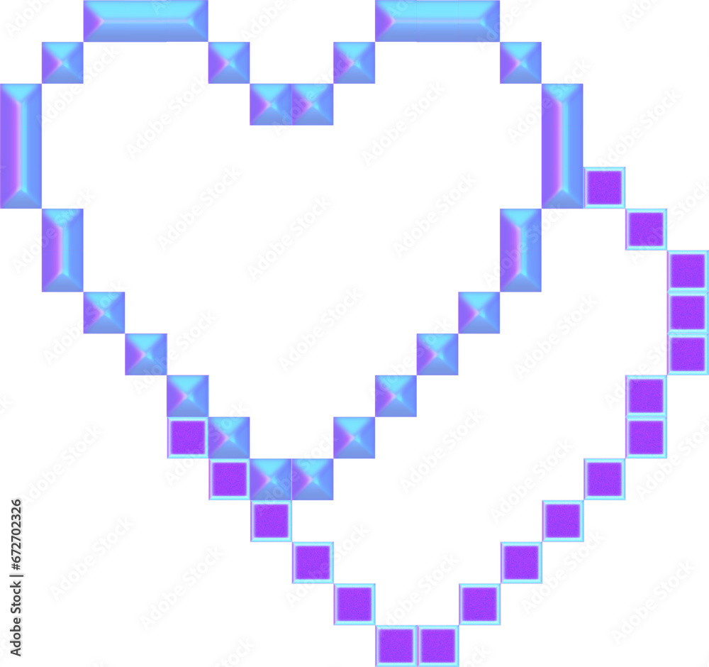 heart pixel art hologram y2k heart pixel art hologram y2k