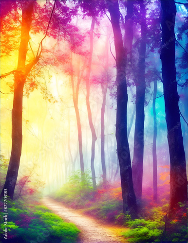 Colorful Glowing Forest © APXIII