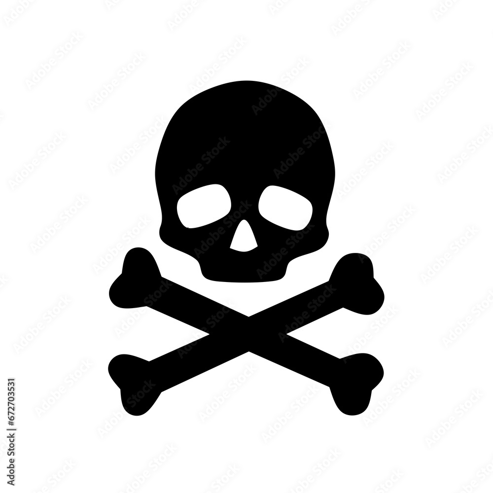 skull and crossbones icon vector.poison danger warning sign skull and crossbones icon vector.poison danger warning sign