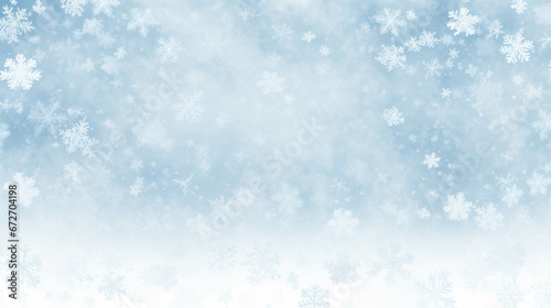 Snowflakes on a cold blue winter background. Template for card, invitation, banner © Olesia Khazova