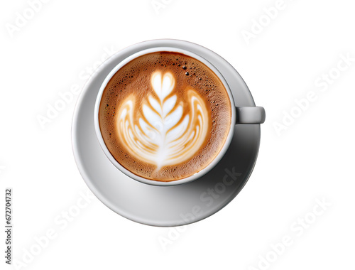 cup of cappuccino isolated png on transparent background