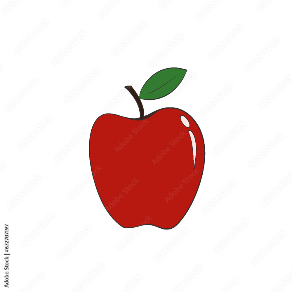 Red apple illustration Red apple illustration