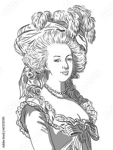 Marie Antoinette of Autria 1755-1793, queen of France	
