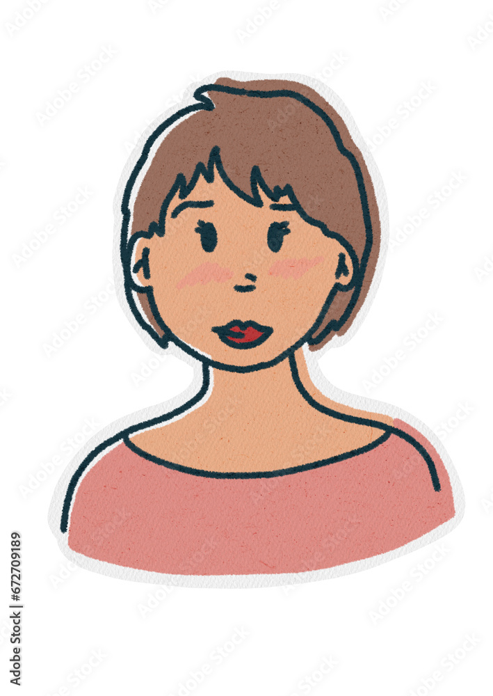 Illustration logo personnes stickers visage Illustration logo personnes stickers visage