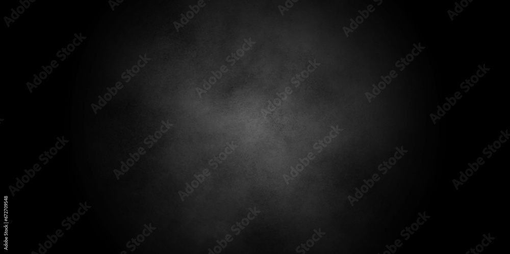 Abstract design with grunge black and white background . Old cement wall . scary dark texture of old paper parchment and .decorative plaster or concrete with vignette paper texture design .Dark wall	