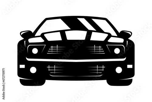 Ford Mustang Front View Vector