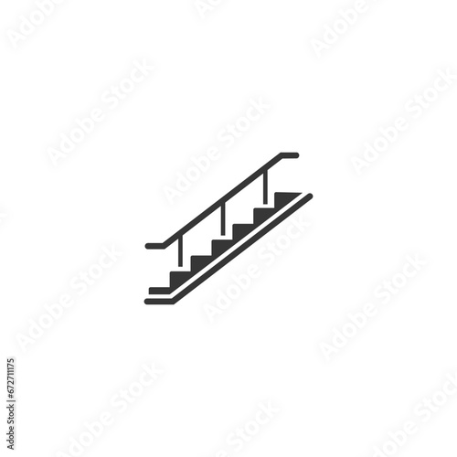Vector stairs icon in flat style