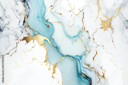 Blue and white marble texture. AI
