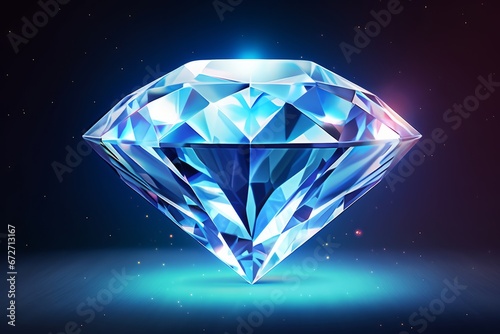 Brilliant anniversary poster with diamond or gem stone © Denis