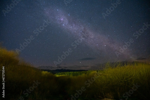 night sky with milky way in patagonia