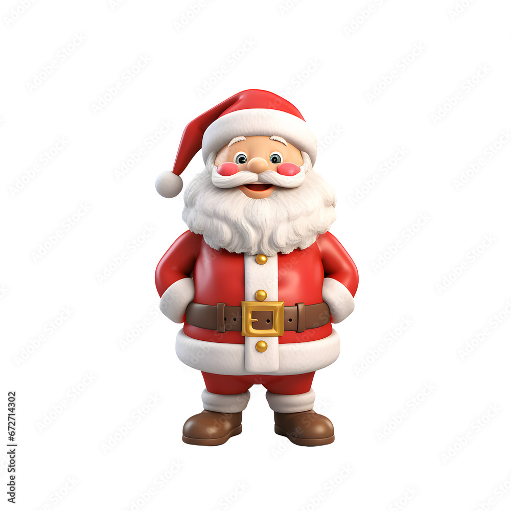 3D Santa clause, 3D illustration, Christmas decoration