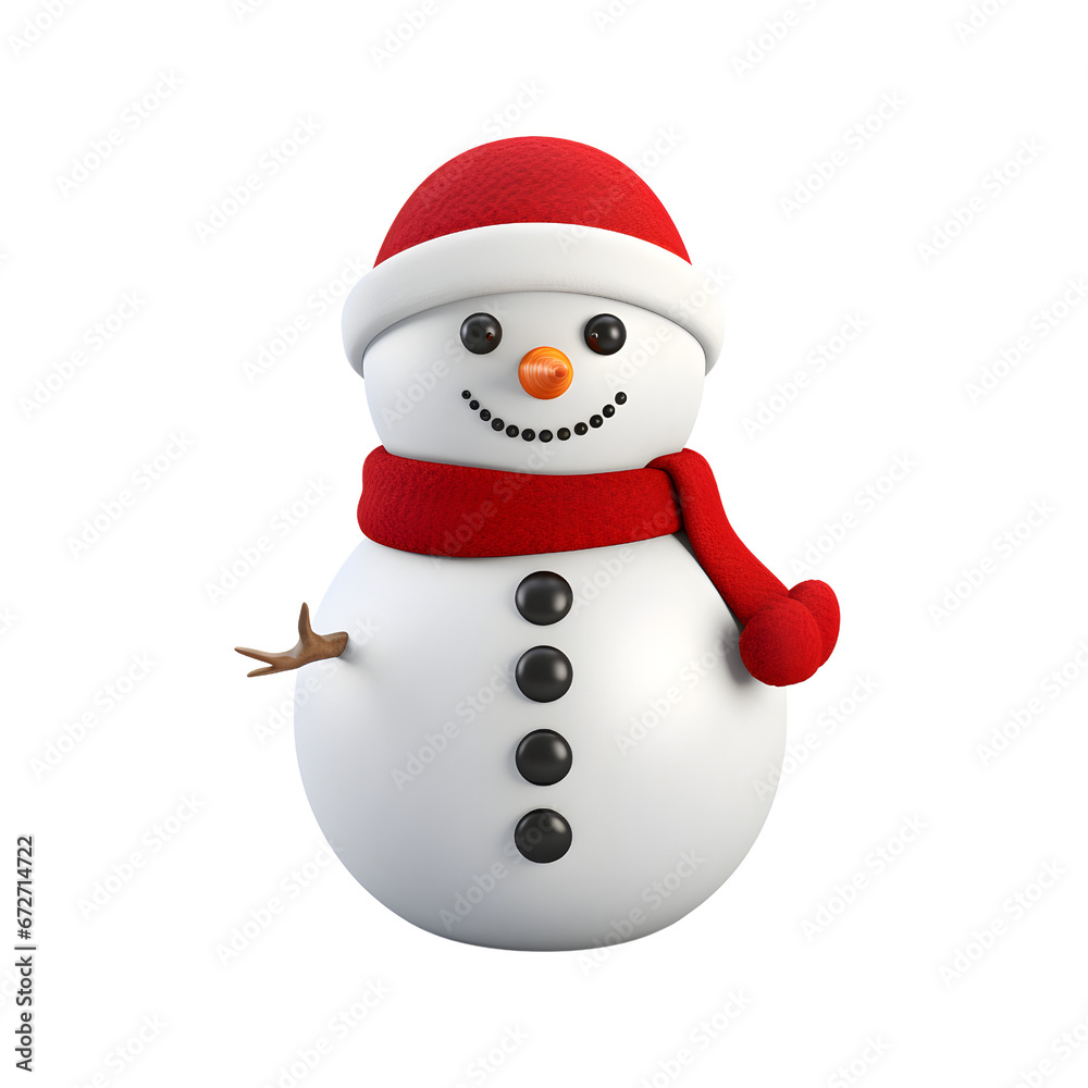 3d snowman, cute Christmas elements decoration