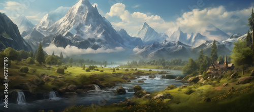 A beautiful mountain scene