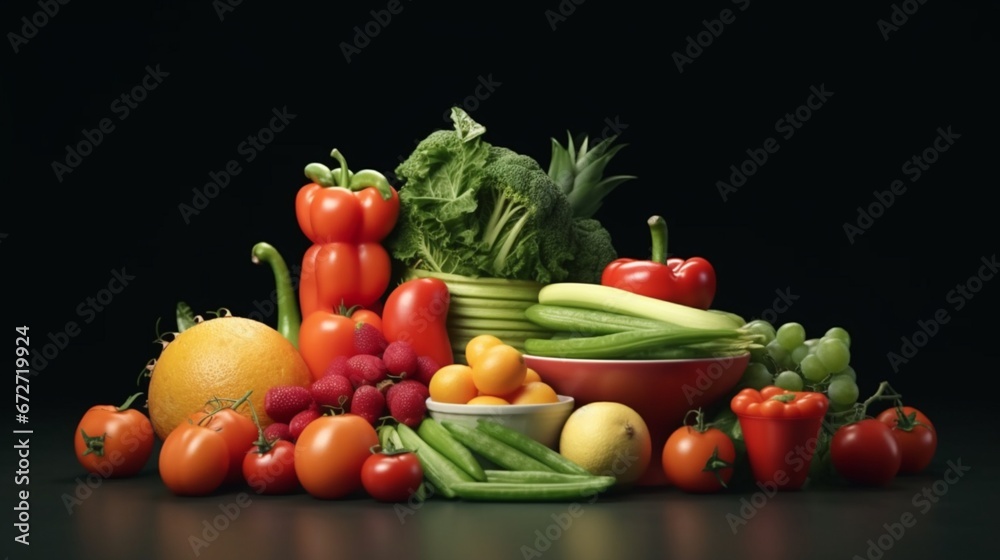 healthy eating concept.Generative AI healthy eating concept.Generative AI