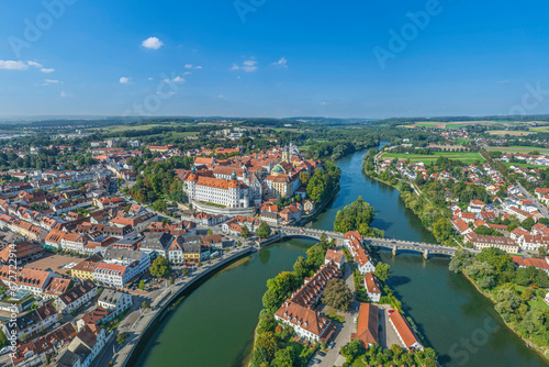 Ausblick auf auf die pittoreske Renaissancestadt Neuburg an der Donau in Oberbayern photo