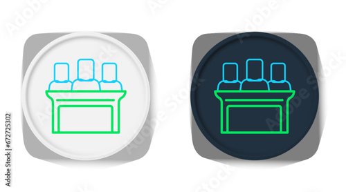 Line Jurors icon isolated on white background. Colorful outline concept. Vector