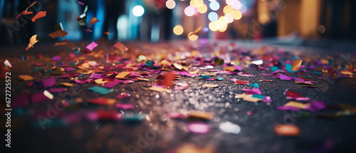 colourful confetti on the street © DanteVeiil