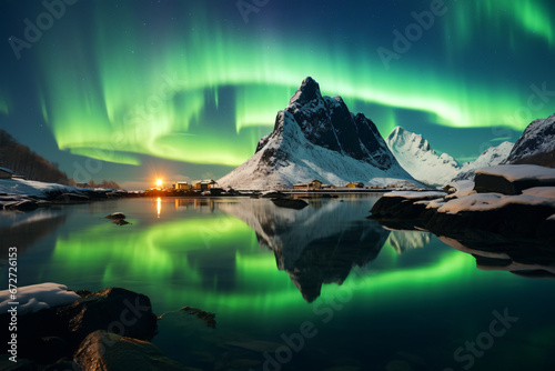 Aurora borealis in the Lofoten islands