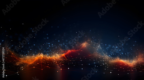 Abstract digital background. Can be used for technological processes, neural networks and AI, digital storages, sound and graphic forms, science, education