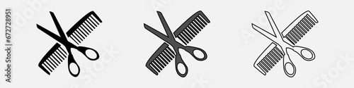 Hairbrush and scissors