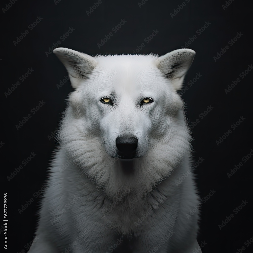a white wolf - portrait