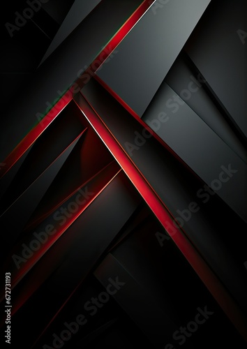 Abstract digital design with clean lines on dark background. Empty space.