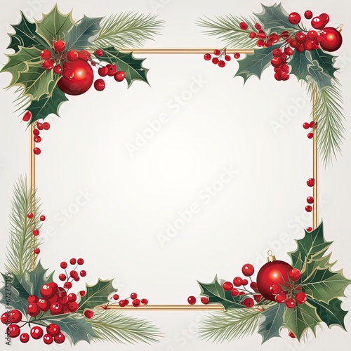 Christmas frame seasonal decoration.