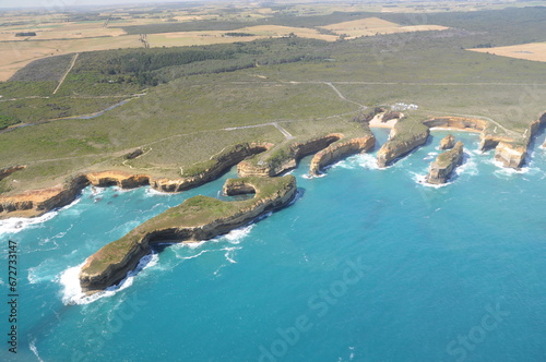 Aerial view of the southern coast near the twelve Apostles photo