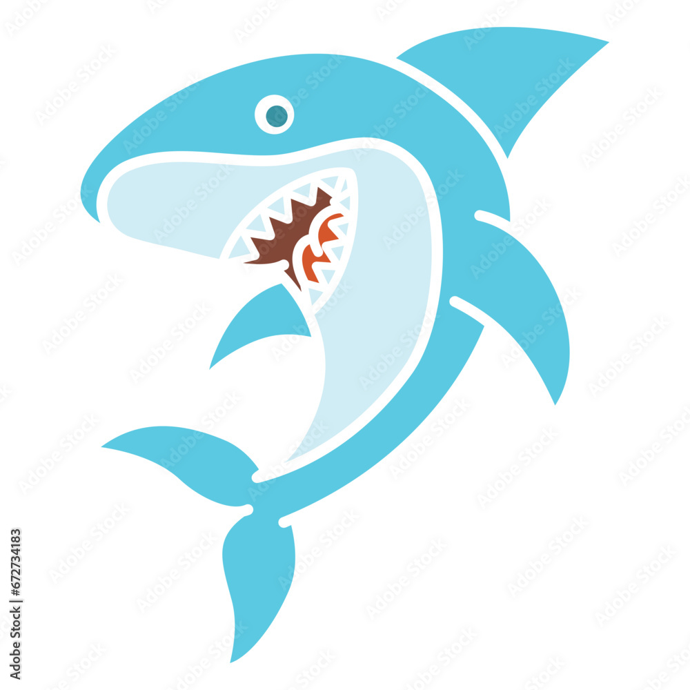 Naklejka premium illustration of a shark