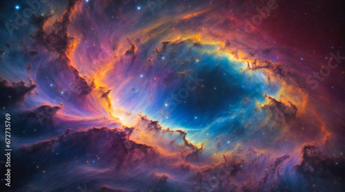 Vibrant Space Galaxy Nebula  Captivating Cosmos   Supernova Beauty