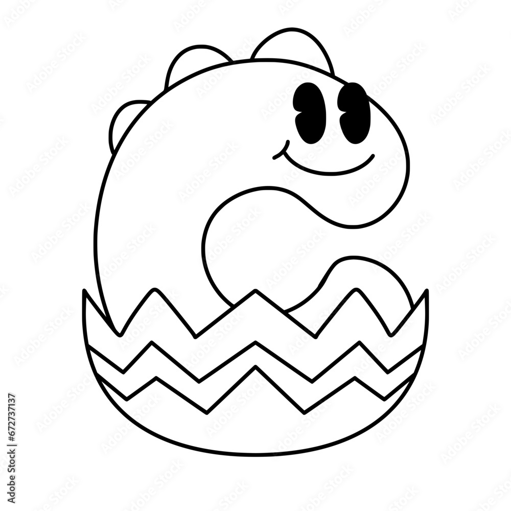 Dinosaur alphabet Cartoon doodle outline dino font letter funny dino for nursery kindergarten kids baby shower birthday coloring book illustration abc kids typography Dinosaur alphabet Cartoon doodle outline dino font letter funny dino for nursery kindergarten kids baby shower birthday coloring book illustration abc kids typography