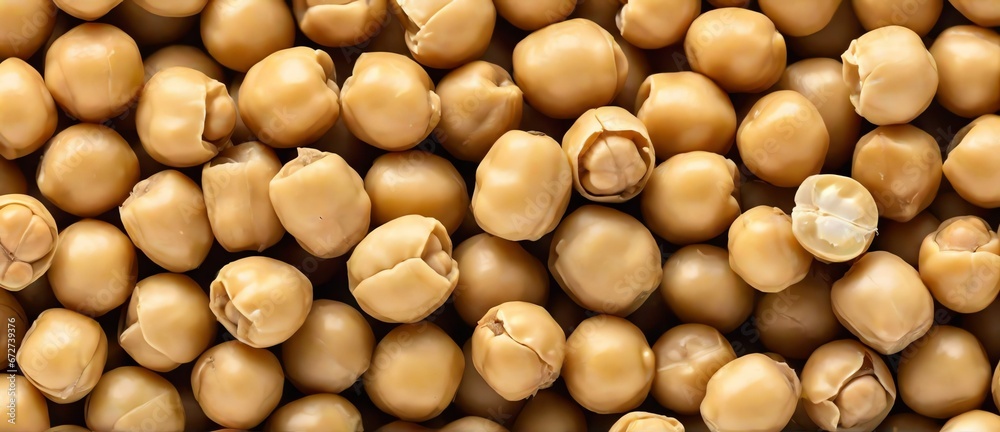 Bunch of chick peas detailed texture background from Generative AI