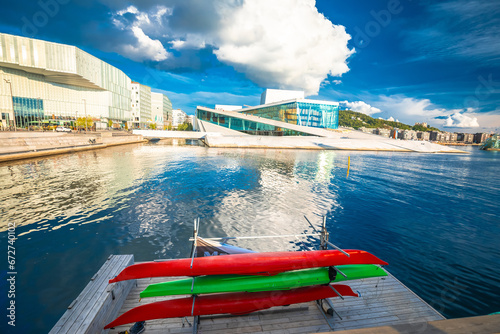 Oslo waterfront and contemporary architecture view photo