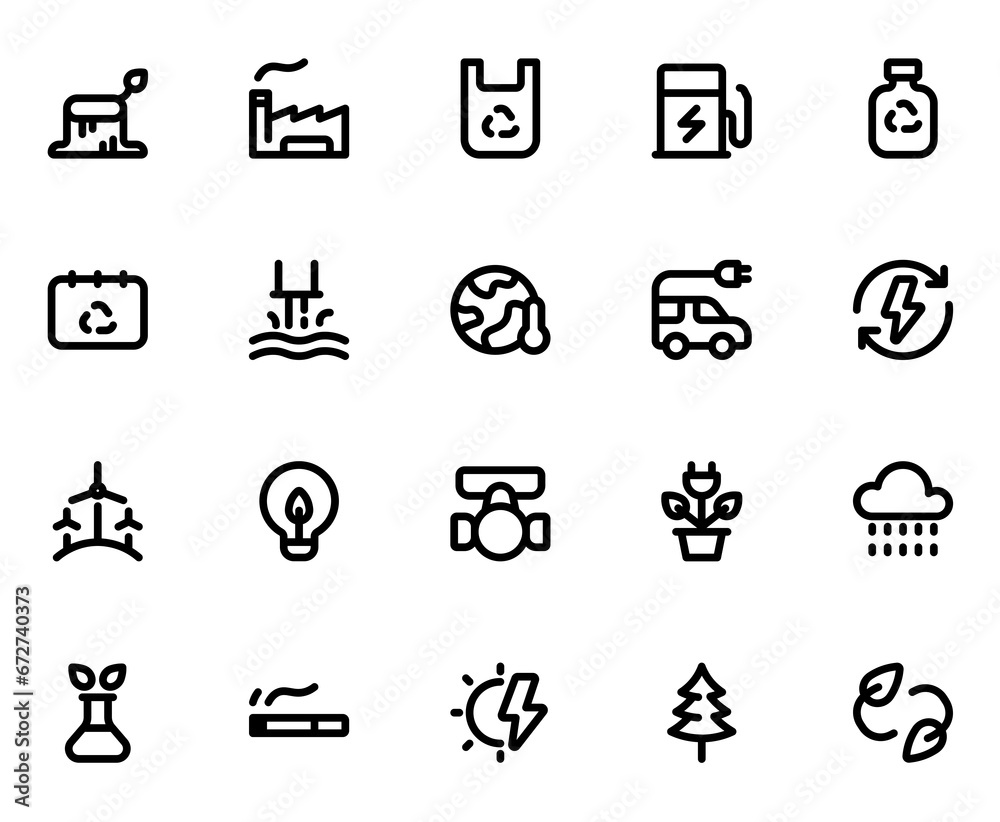 Ecology Line Icons