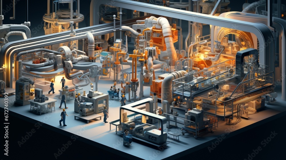 a breathtaking view of a digital production line where 3D Printing technology merges with traditional manufacturing processes, embodying the creativity of this era a breathtaking view of a digital production line where 3D Printing technology merges with traditional manufacturing processes, embodying the creativity of this era