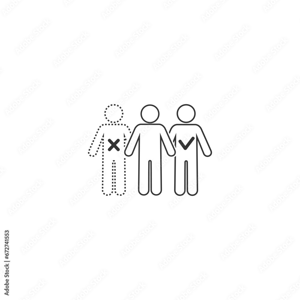 Absent Vector illustration can be used for topics attendance, absent, meeting icon concept Absent Vector illustration can be used for topics attendance, absent, meeting icon concept