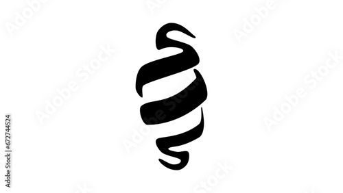 Potato, peeled potato, black isolated silhouette