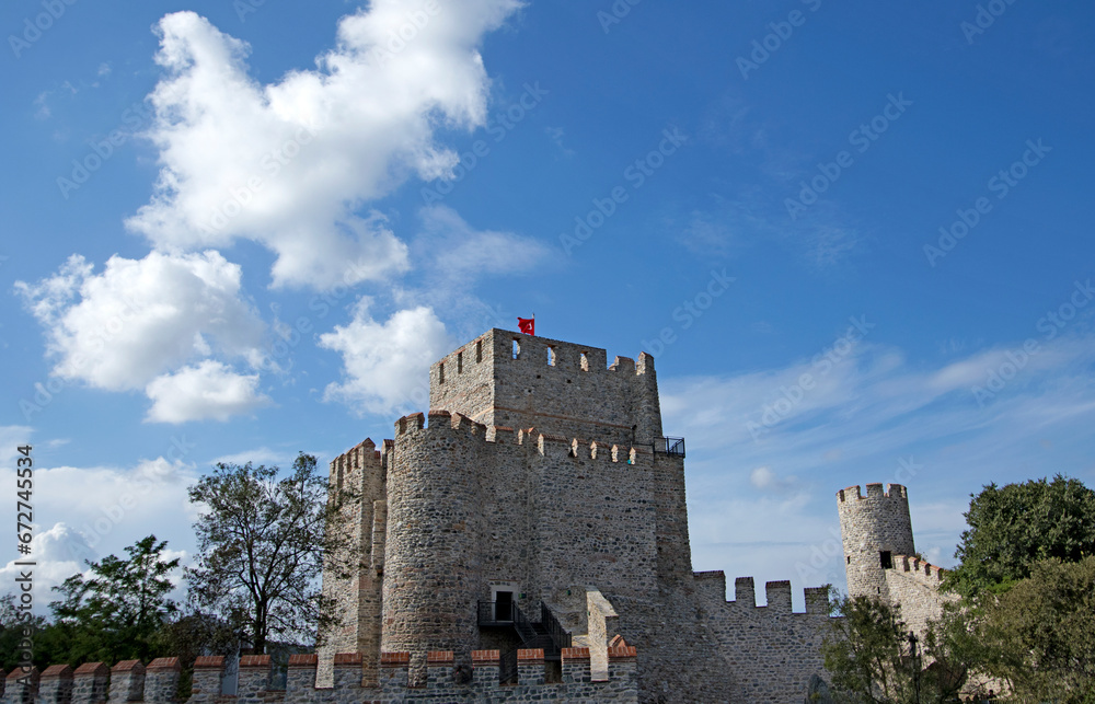 Eastern walls of the Anadolu Hisari (Anatolian Fortress) located in the Asian side of Istanbul.